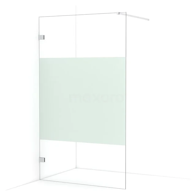 Diamond Walk-in shower | 110 cm Chrome Clear with matt strip Fixed wall IDA11123C