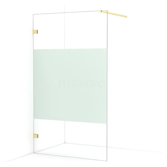 Diamond begehbare Dusche | 110 cm Helles Gold  Feste Wand IDA11123LG
