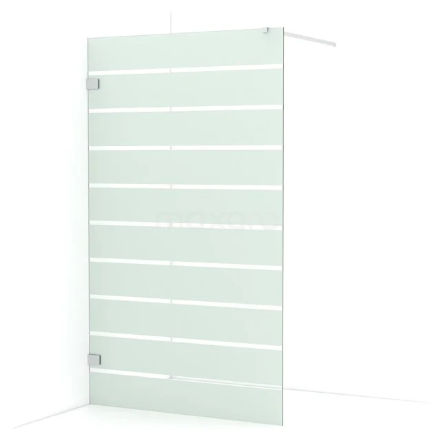 Diamond Walk-in shower | 120 cm Chrome Clear with matt stripes Fixed wall IDA12126C