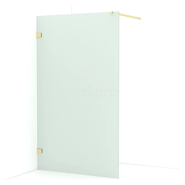 Diamond Walk-in shower | 120 cm Light gold Frosted glass Fixed wall IDA12127LG