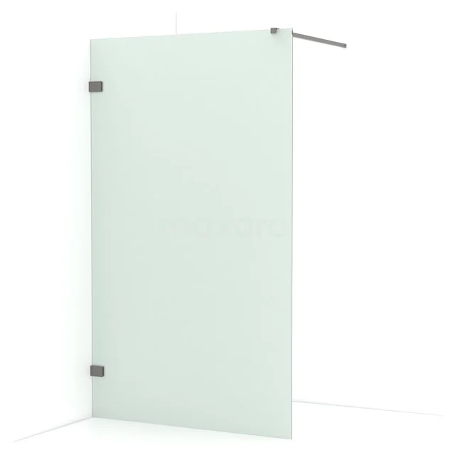 Diamond Walk-in shower | 120 cm Black metal Frosted glass Fixed wall IDA12127ZM