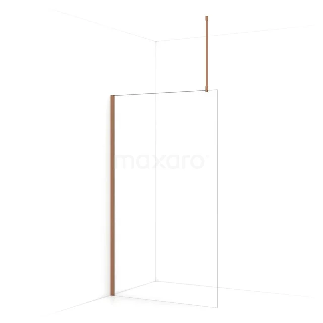 Diamond begehbare Dusche | 110 cm Kupfer  Feste Wand IDA11710KP