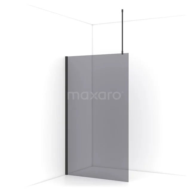 Diamond begehbare Dusche | 120 cm Schwarzchrom  Feste Wand IDA12711BCN