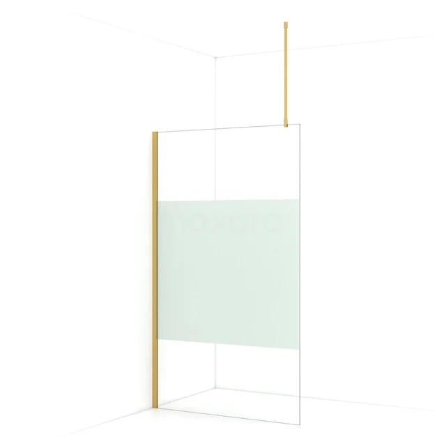 Diamond begehbare Dusche | 110 cm Gold  Feste Wand IDA11713GGN