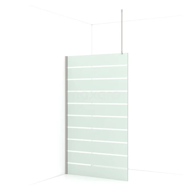 Diamond Walk-in shower | 120 cm Stainless steel Clear with matt stripes Fixed wall IDA12716BR