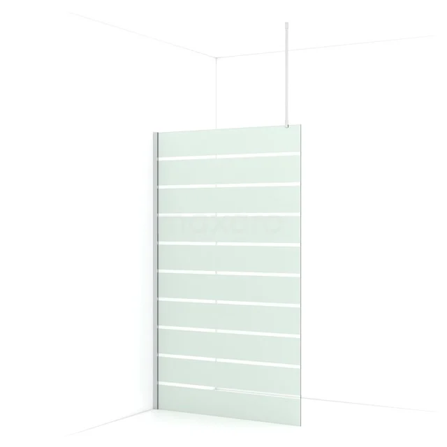 Diamond Walk-in shower | 120 cm Chrome Clear with matt stripes Fixed wall IDA12716C