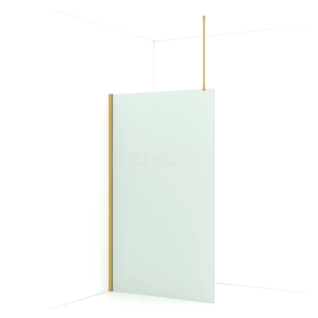 Diamond Walk-in shower | 120 cm Gold Frosted glass Fixed wall IDA12717GGN
