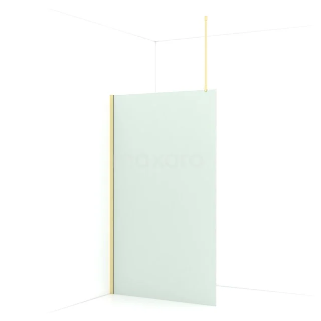 Diamond Walk-in shower | 120 cm Light gold Frosted glass Fixed wall IDA12717LG