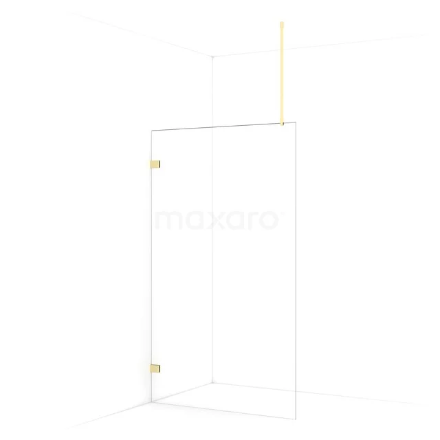 Diamond begehbare Dusche | 120 cm Helles Gold  Feste Wand IDA12720LG