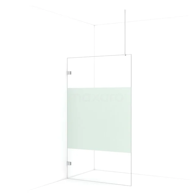 Diamond Walk-in shower | 120 cm Chrome Clear with matt strip Fixed wall IDA12723C