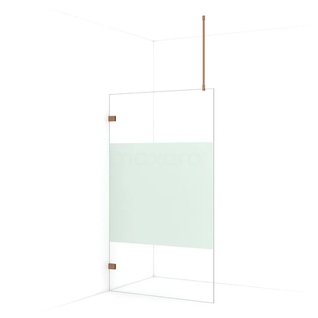 Diamond begehbare Dusche | 120 cm Kupfer  Feste Wand IDA12723KP