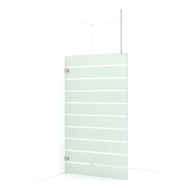Diamond Walk-in shower | 120 cm Stainless steel Clear with matt stripes Fixed wall IDA12726BR
