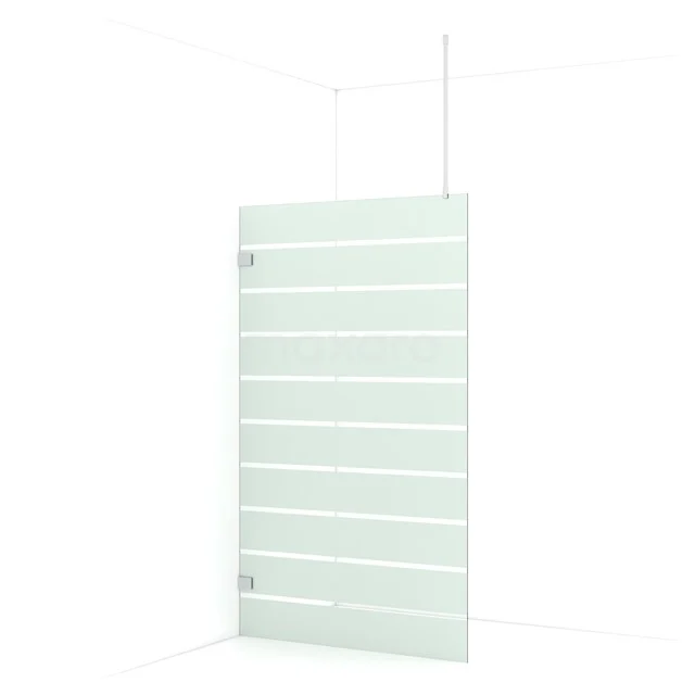 Diamond Walk-in shower | 120 cm Chrome Clear with matt stripes Fixed wall IDA12726C