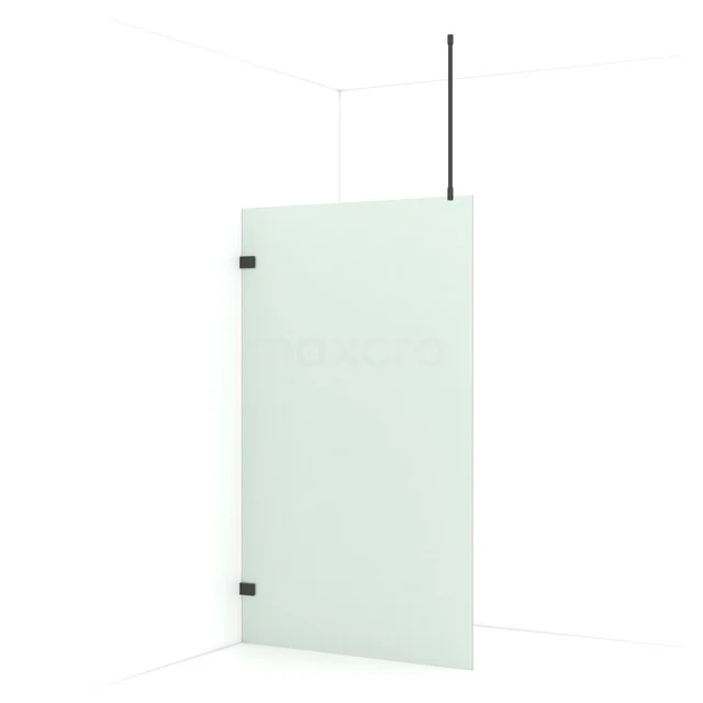 Diamond begehbare Dusche | 120 cm Schwarzchrom  Feste Wand IDA12727BC