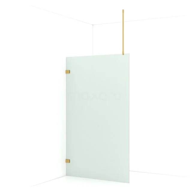 Diamond Walk-in shower | 120 cm Gold Frosted glass Fixed wall IDA12727GG