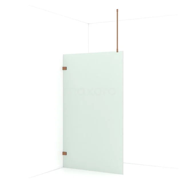 Diamond Walk-in shower | 120 cm Copper Frosted glass Fixed wall IDA12727KP