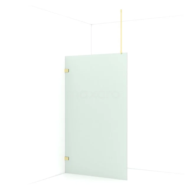 Diamond Walk-in shower | 120 cm Light gold Frosted glass Fixed wall IDA12727LG
