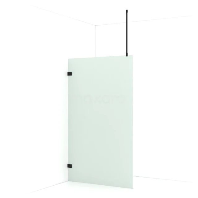 Diamond begehbare Dusche | 120 cm Matt Schwarz  Feste Wand IDA12727MB