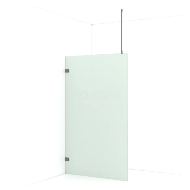 Diamond begehbare Dusche | 120 cm Schwarzes Metall  Feste Wand IDA12727ZM