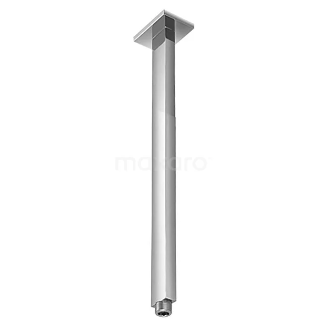 Stainless steel ceiling tube shower holder, square finish, modern design, perfect for sleek bathroom styles.