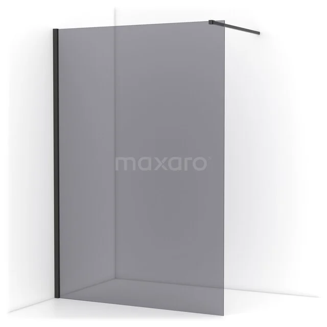 Diamond begehbare Dusche | 140 cm Schwarzchrom  Feste Wand IDA14111BCN