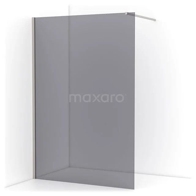 Diamond Walk-in shower | 140 cm Stainless steel Smoke glass Fixed wall IDA14111BR