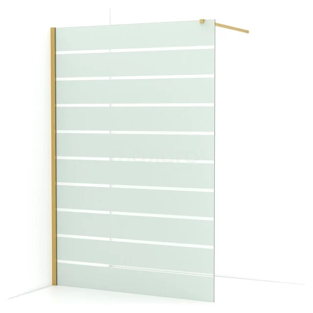 Diamond begehbare Dusche | 140 cm Gold  Feste Wand IDA14116GGN