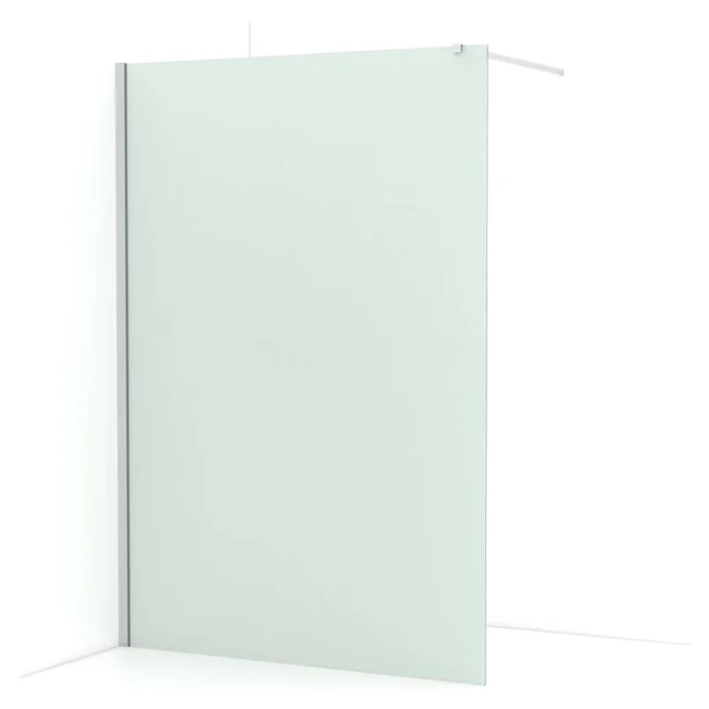 Diamond Walk-in shower | 140 cm Chrome Frosted glass Fixed wall IDA14117C