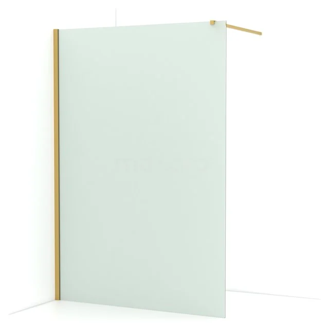 Diamond Walk-in shower | 140 cm Gold Frosted glass Fixed wall IDA14117GGN