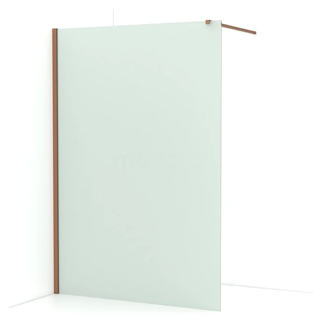 Diamond Walk-in shower | 140 cm Copper Frosted glass Fixed wall IDA14117KP