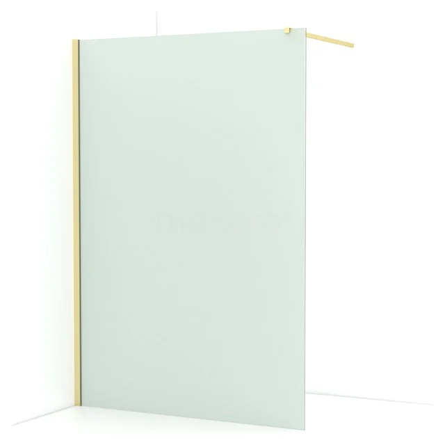 Diamond Walk-in shower | 140 cm Light gold Frosted glass Fixed wall IDA14117LG