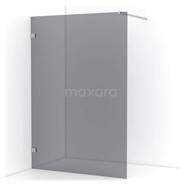 Diamond Walk-in shower | 140 cm Stainless steel Smoke glass Fixed wall IDA14121BR