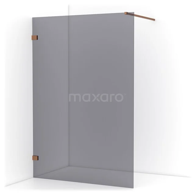 Diamond begehbare Dusche | 140 cm Kupfer  Feste Wand IDA14121KP