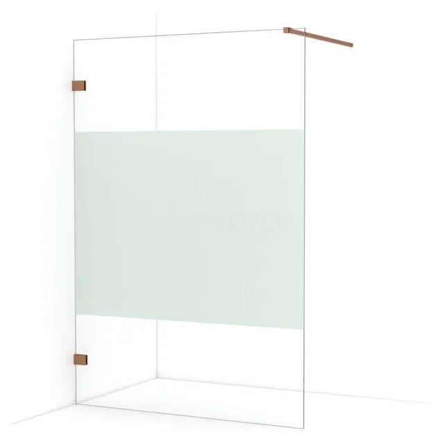 Begehbare Dusche Diamond 140cm aus klarem Sicherheitsglas mit mattem Streifen aus Kupfer IDA14123KP Begehbare Dusche Diamond 140cm aus klarem Sicherheitsglas mit mattem Streifen aus Kupfer IDA14123KP