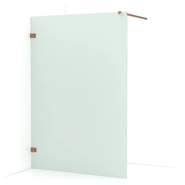 Diamond begehbare Dusche | 140 cm Kupfer  Feste Wand IDA14127KP