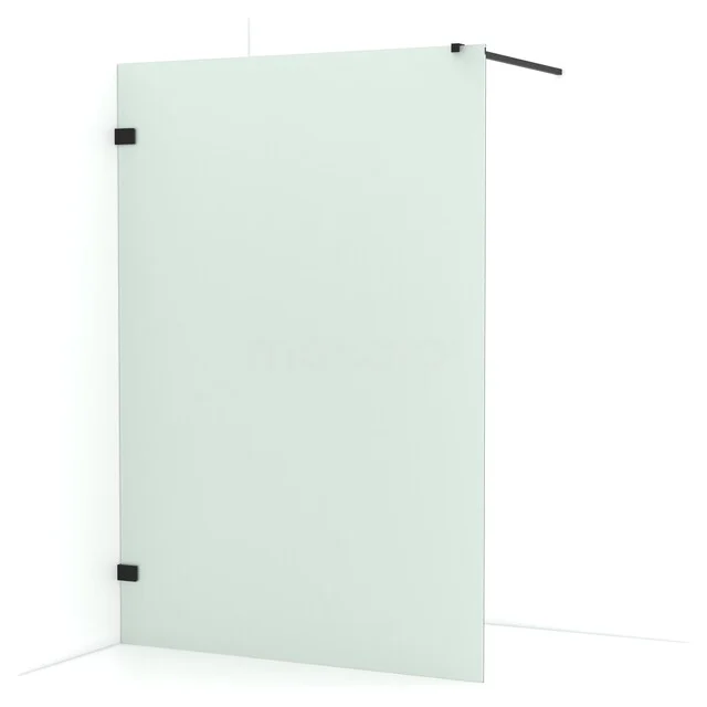 Begehbare Dusche Diamant 140cm Mattes Sicherheitsglas Matt Schwarz IDA14127MB