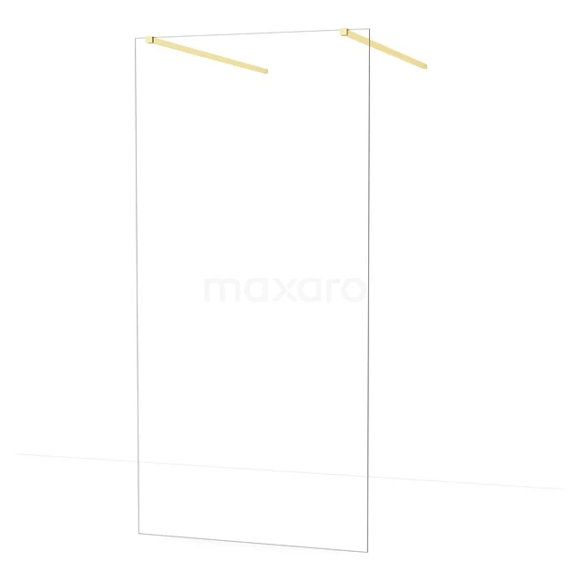 Diamond begehbare Dusche | 100 cm Helles Gold  Freistehende Wand IDF1080LG