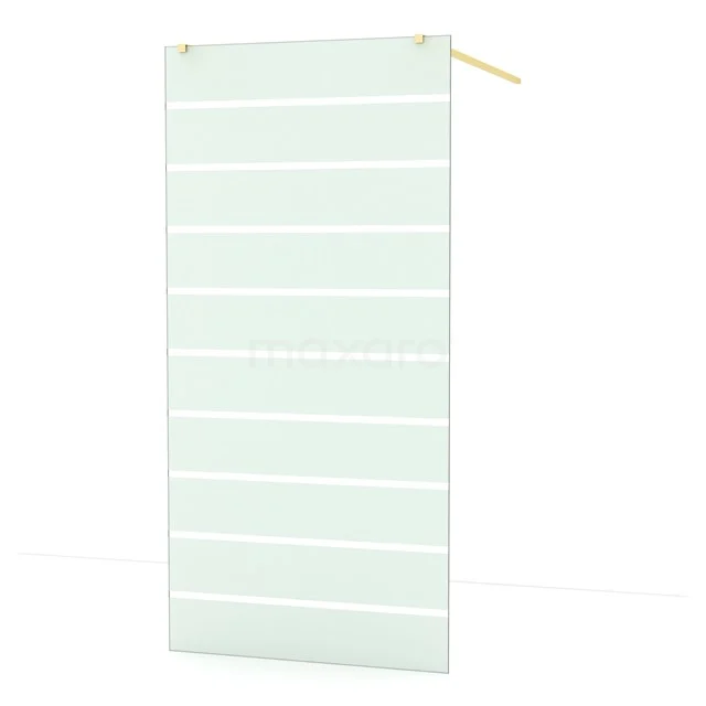 Diamond begehbare Dusche | 100 cm Helles Gold  Freistehende Wand IDF1086LG