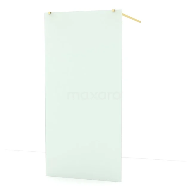 Diamond Walk-in shower | 100 cm Light gold Frosted glass Free-standing wall IDF1087LG