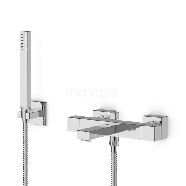 Thermostatic Bath tap with Handheld shower Cubic Chrome, Chrome BSC-2203-00003