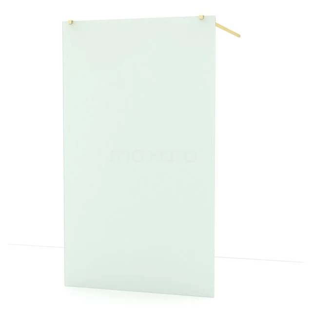 Diamond Walk-in shower | 120 cm Light gold Frosted glass Free-standing wall IDF1287LG