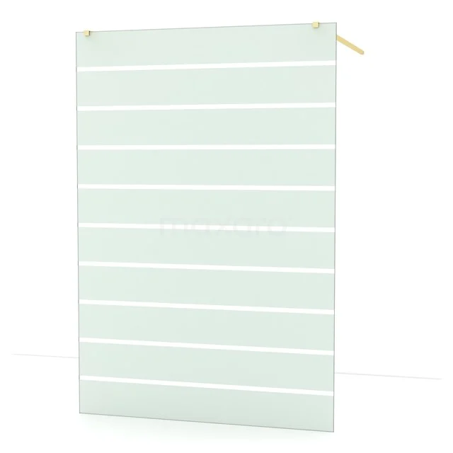 Diamond Walk-in shower | 140 cm Light gold Clear with matt stripes Free-standing wall IDF1486LG