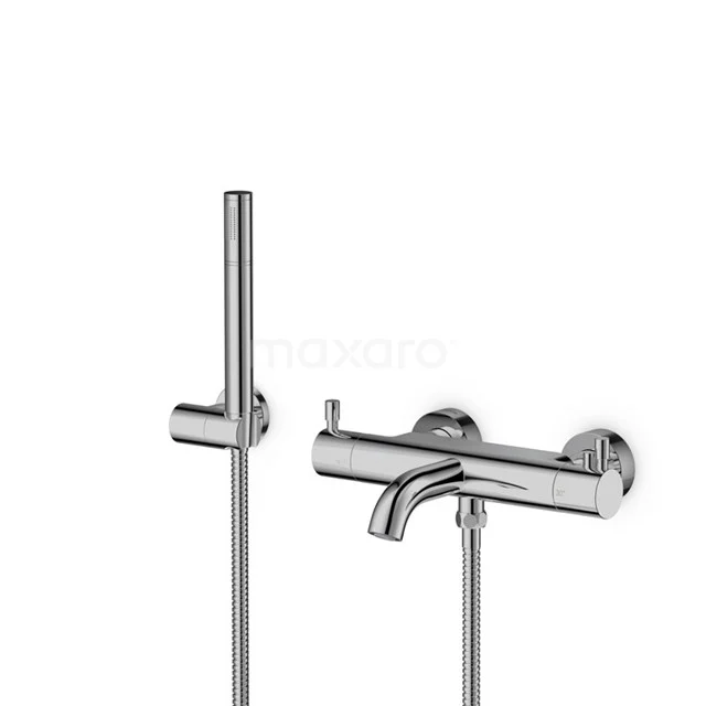 Radius Badkraan Opbouw | Chroom Thermostatisch met handdouche   BSC-5503-00008