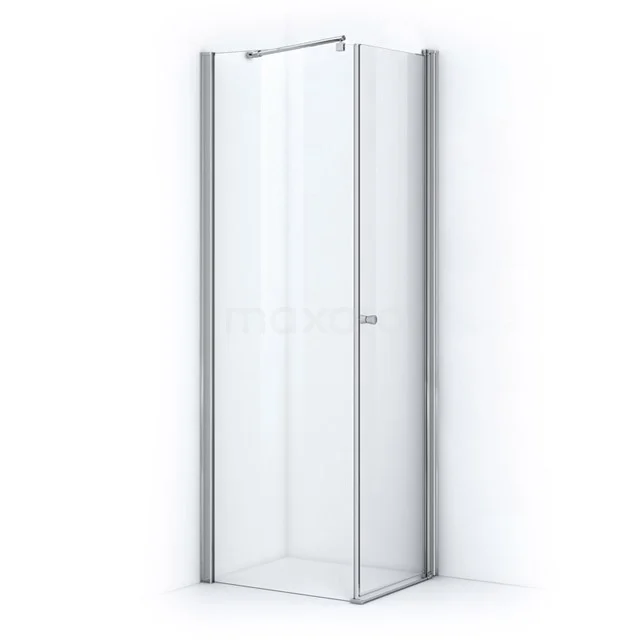 Zircon Essence Douchecabine | 80x70 cm Chroom Helder glas Draaideur Rechthoek EC-0807011