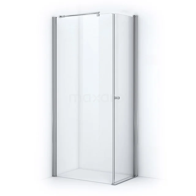 Zircon Essence Douchecabine | 90x70 cm Chroom Helder glas Draaideur Rechthoek EC-0907011