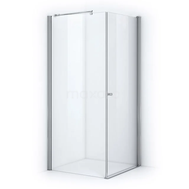 Zircon Essence Shower cabin | 100x90 cm Chrome Clear glass Pivot door Rectangle EC-0910011