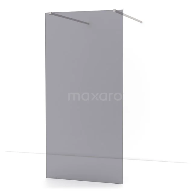 Diamond Walk-in shower | 100 cm Stainless steel Smoke glass Free-standing wall IDF1081BR