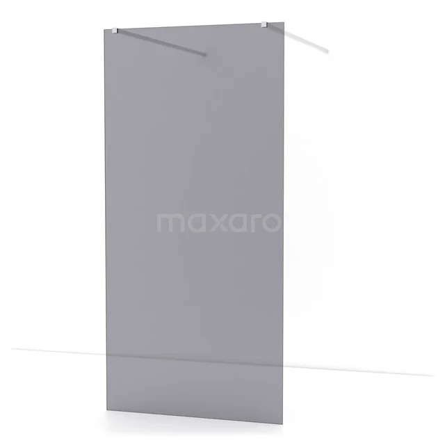 Diamond Walk-in shower | 100 cm Chrome Smoke glass Free-standing wall IDF1081C