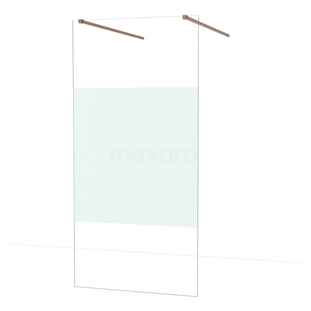 Diamond begehbare Dusche | 100 cm Kupfer  Freistehende Wand IDF1083KP