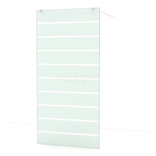 Diamond Walk-in shower | 100 cm Chrome Clear with matt stripes Free-standing wall IDF1086C